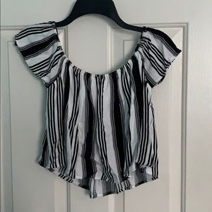 F21 Off the Shoulder Crop Top